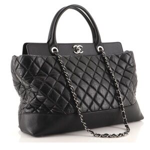 Chanel Be CC Tote Quilted Aged Calfskin Large